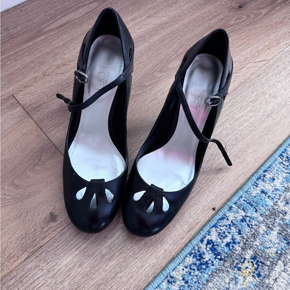 LOFT Black Mary Jane Heels